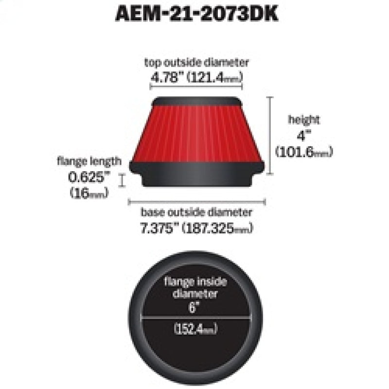 AEM IND Universal Air Filter