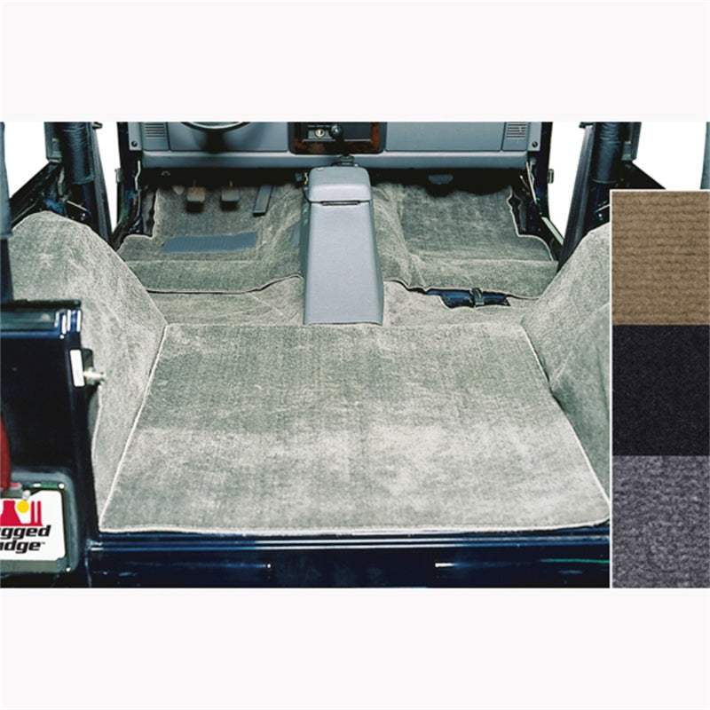 76-95 WRANGLER CARPET KIT DELUXE GRAY 6 PC FULL KIT