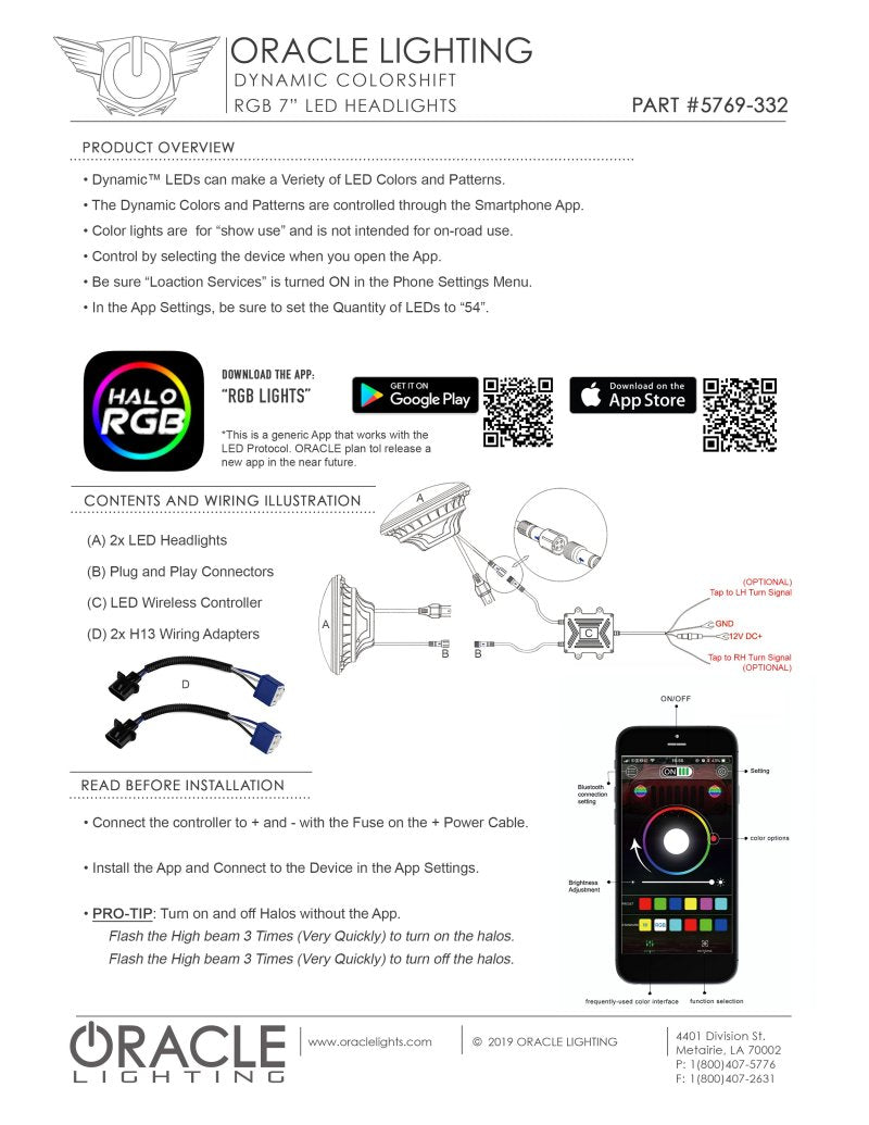 ORL Headlight Assemblies