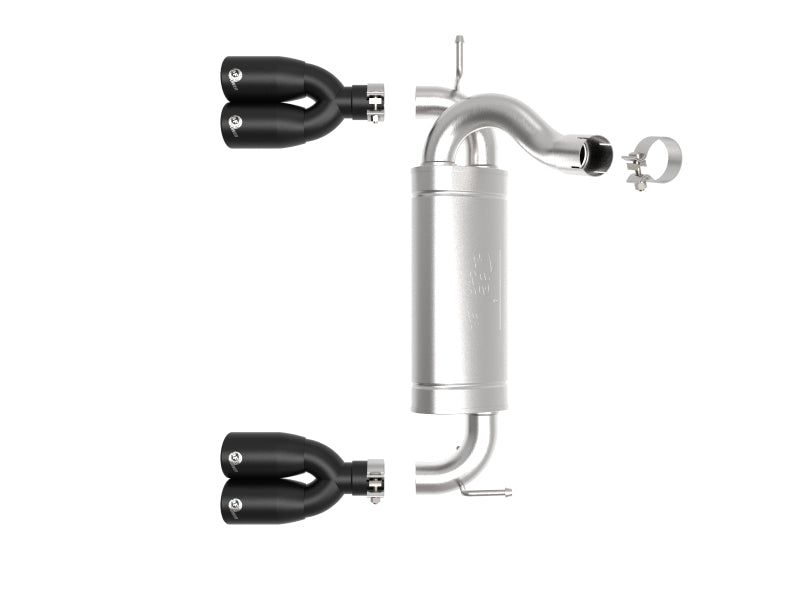 VULCAN SERIES 2-1/2 IN 304SS AXLE-BACK EXHAUST SYSTEM BLACK