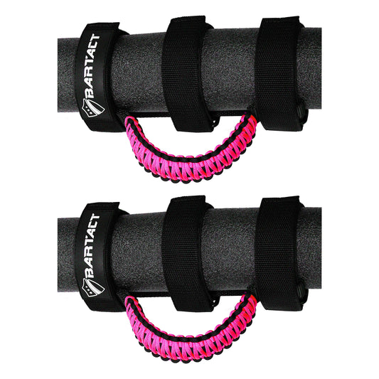 Bartact Paracord Grab Handle - Universal - Black/Neon Pink