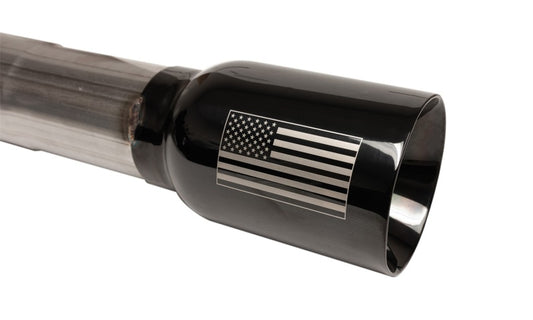 American Flag Tip Sport Sound Level (21124USA) 2.75 IN Cat-Back Single 4.0IN Tips 2018-21 Jeep Wrangler JLU 3.6L