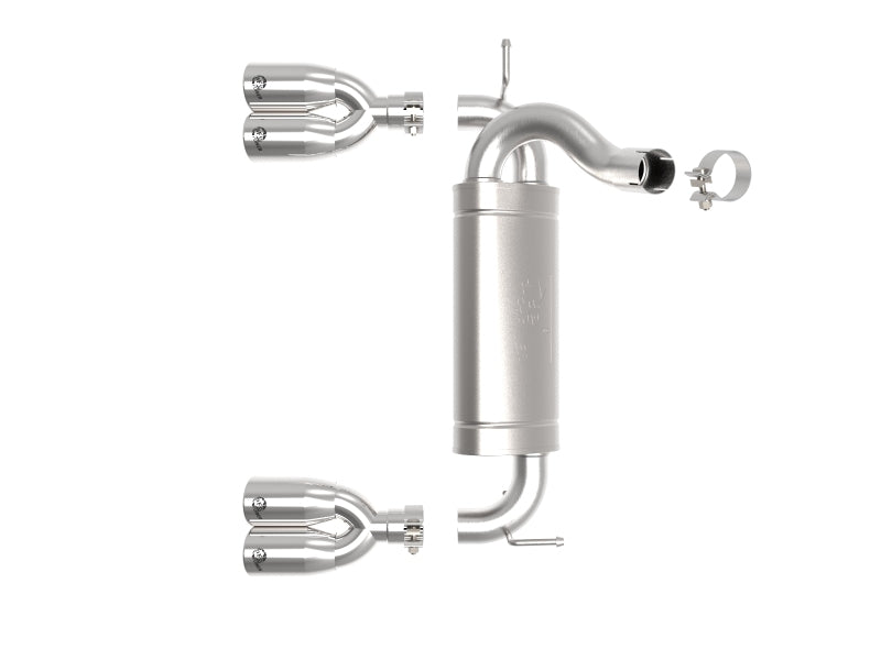 REBEL SERIES 2-1/2 IN 409SS AXLE-BACK EXHAUST SYSTEM POLISHED