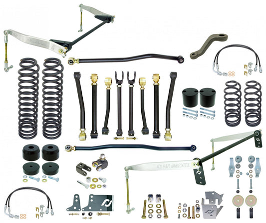 07-16 JEEP WRANGLER UNLIMITED (JK) SUSPENSION SYSTEM *** 4DR *** SUSPENSION SYSTEM WITH FRONT AND REAR ANTIROCKS WITH ALUMINUM MOUNT AND ARMS - INCLUDES F+R TRACK BARS