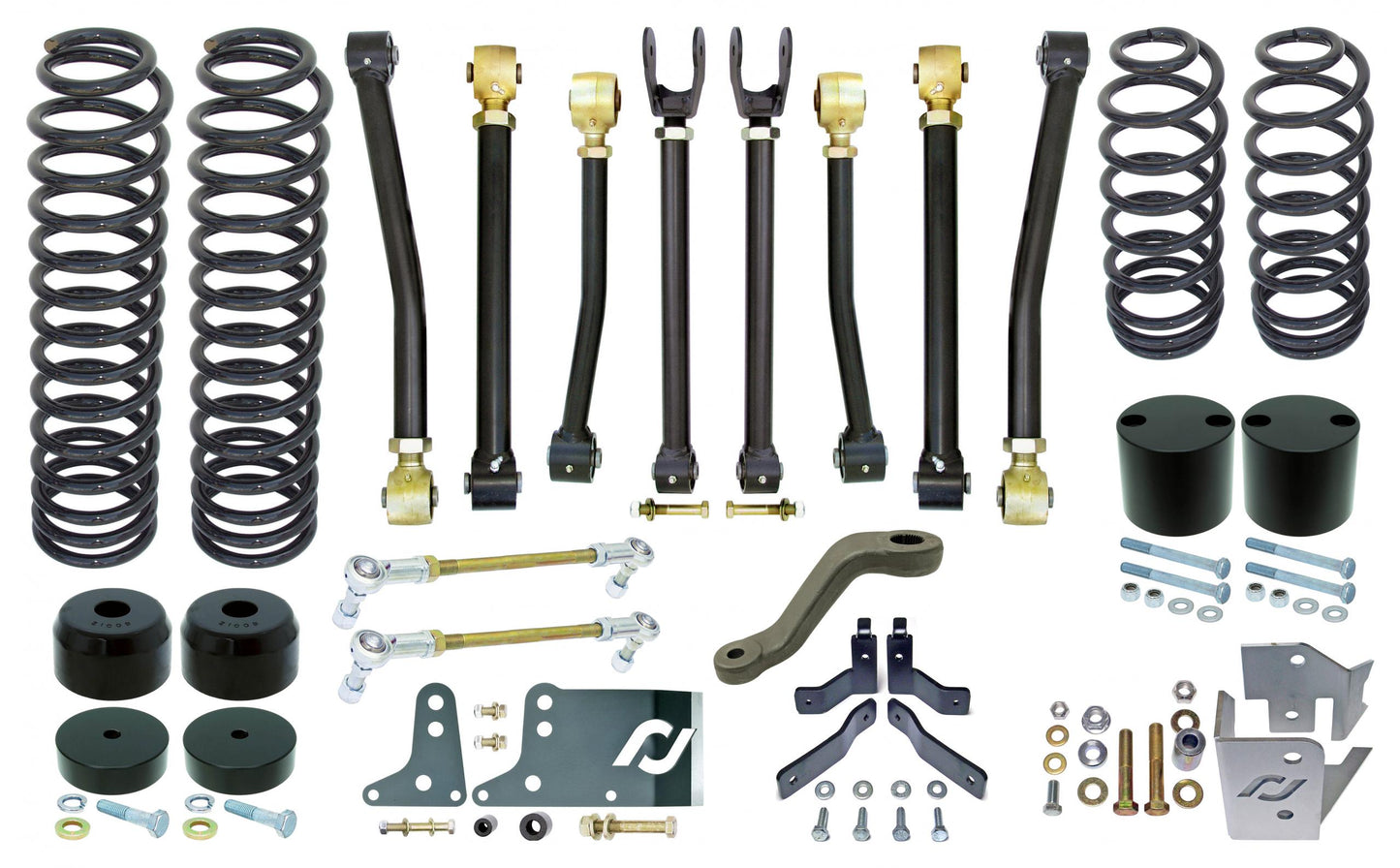 07-16 JEEP WRANGLER UNLIMITED (JK) SUSPENSION SYSTEM *** 4DR *** - NO SHOCKS - INCLUDES- SPRINGS UPPER ADJ. ARMS LOWER ADJ. ARMS BRK LINE RELOC. BRCKT T/B RELOC P/A REAR S/B LINKS F/R BUMP STOPS