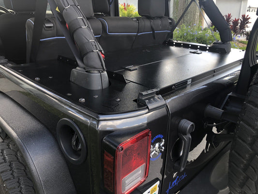 Jeep Cargo Security Enclosure System OEM Subwoofer For 07-10 Wrangler JK 4 Door Slipstream Diabolical Inc