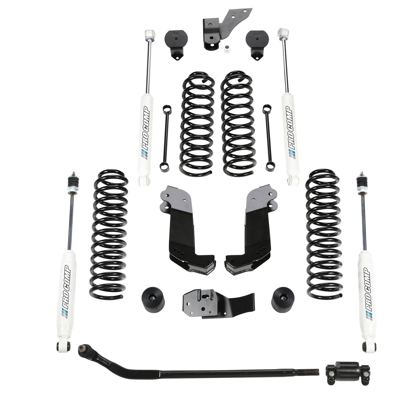 Pro Comp Suspension K3108B Pro Comp JK 3.5 inch Stage II lift kit with Twin Tube shocks