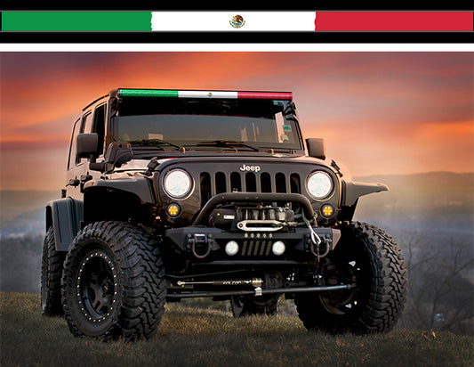 LED Light Bar Cover Insert Single Row 50 Inch Mexican Flag AeroLidz