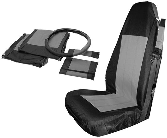 RT Off-Road Jeep Seat Cover Set - BlackGray