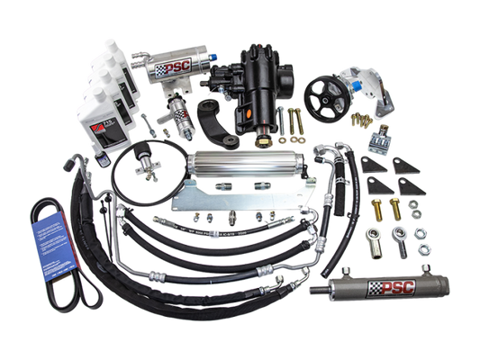 Cylinder Assist Steering Kit Weld On 6.75 AFM Axle 1.5 Tie Rod 18-20 Wrangler JL 3.6L Non-ETorque PSC Steering