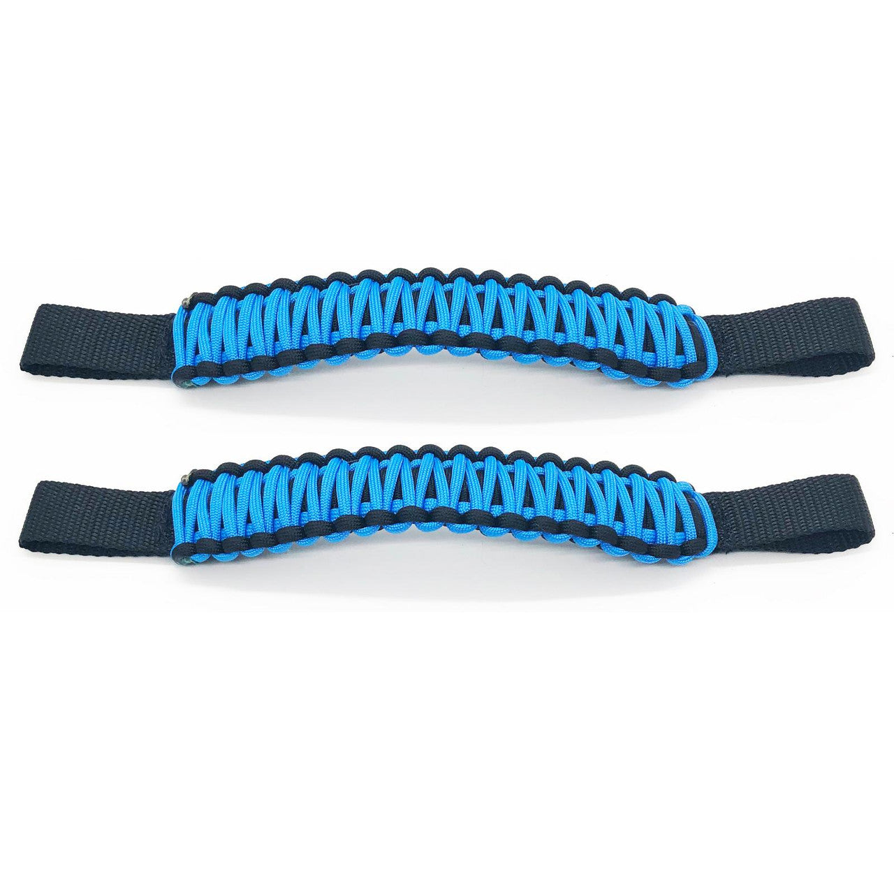 Bartact Paracord Grab Handle - Headrest - (Sold as Pair) - Black/Cosmo Blue