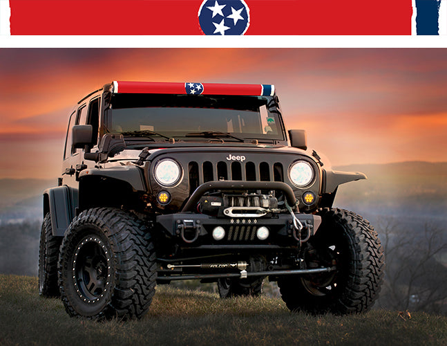 LED Light Bar Cover Insert 52 Inch Tennessee Flag AeroLidz