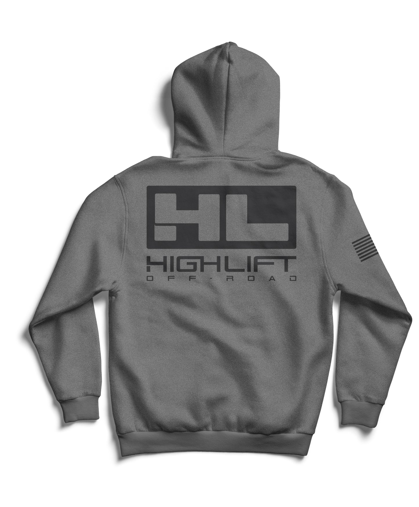 Highlift Offroad American Flag Hoodie- Heather Gray