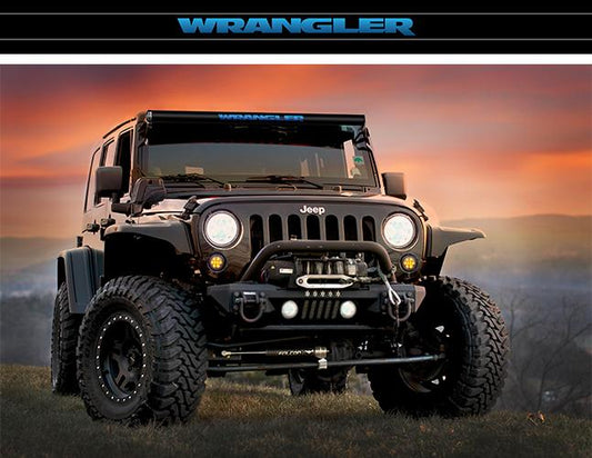 LED Light Bar Cover Insert Single Row 50 Inch Wrangler Blue AeroLidz