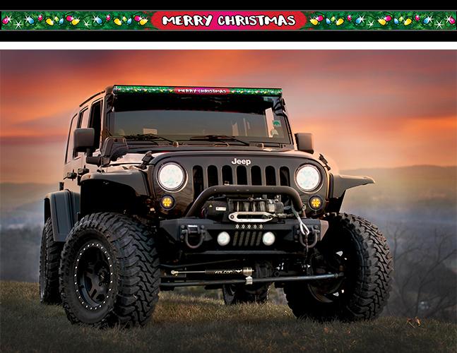 LED Light Bar Cover Insert Christmas Lights Single Row 50 Inch AeroLidz