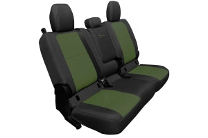 Bartact Tactical Series Rear Bench Seat Cover w/ Fold Down Arm Rest - Black/Olive