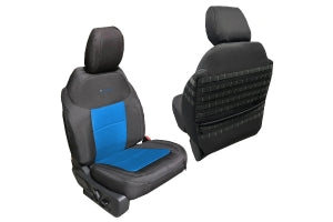 Bartact Tactical Front Seat Covers, Black w/ Blue