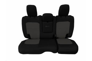 Bartact Tactical Rear Seat Cover w/Fold Down Armrest Black/Graphite