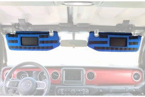 Bartact Visor Covers w/ PALS Webbing for MOLLE Attachments, Pair - Blue