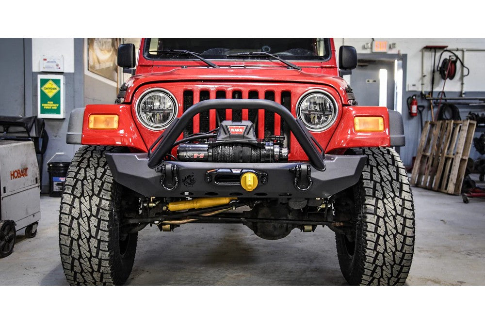 Pyro Mid-Width Front Bumper with Flat Top Stinger | Jeep Wrangler CJ/YJ/TJ