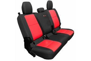 Bartact Tactical Series Rear Seat Covers - Black/Red, No Armrest