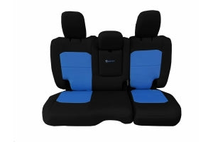 Bartact Tactical Rear Seat Cover w/Fold Down Armrest Black/Blue