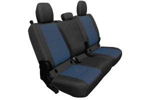 Bartact Tactical Series Rear Seat Cover, Non-Folding Arm Rest - Black/Navy