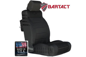 Bartact Tactical Series Front Seat Covers - Black/Black, SRS-Compliant
