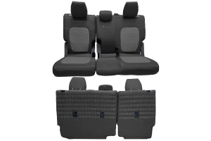 Bartact Tactical Bench Seat Cover, No Armrest - Black w/ Graphite