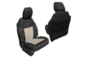 Bartact Tactical Front Seat Covers, Black w/ Khaki