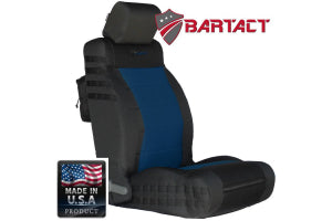 Bartact Tactical Series Front Seat Covers - Black/Navy Blue, SRS-Compliant