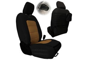 Bartact Tactical Series Front Seat Covers, SRS Air Bag And Non Compliant - Black/Coyote