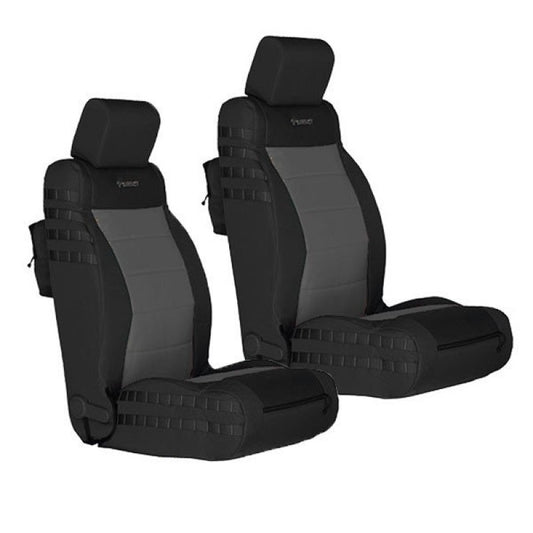 Bartact Tactical Series Front Seat Covers (Black/Graphite) - JKTC2013FPBG