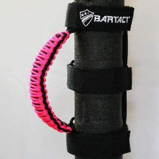 Bartact Paracord Grab Handle - Headrest - (Sold as Pair) - Black/Pink