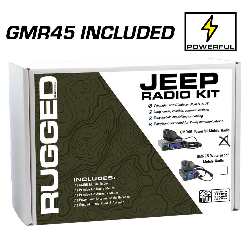 JP1 Jeep Radio Kit - with GMR45 POWER HOUSE Mobile Radio for Jeep JL Wrangler, JT Gladiator