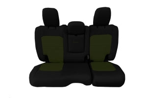 Bartact Tactical Rear Seat Cover w/Fold Down Armrest Black/Olive Drab