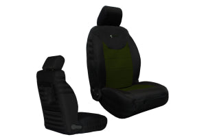 Bartact Tactical Series Front Seat Covers - Black/Olive, SRS-Complaint