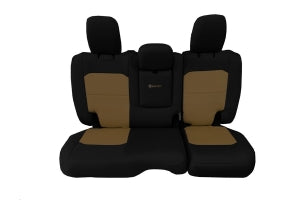 Bartact Tactical Rear Seat Cover w/Fold Down Armrest Black/Coyote