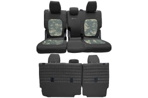 Bartact Tactical Bench Seat Cover, No Armrest - Black w/ ACU