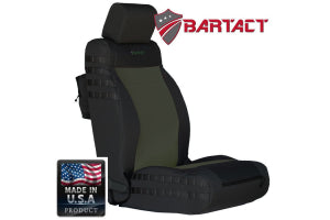 Bartact Tactical Series Front Seat Covers - Black/Olive Drab, SRS-Compliant