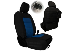 Bartact Tactical Series Front Seat Covers, SRS Air Bag and Non-Compliant - Black/Blue