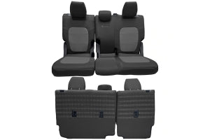 Bartact Tactical Rear Seat Covers w/ Armrest - Black/Graphite