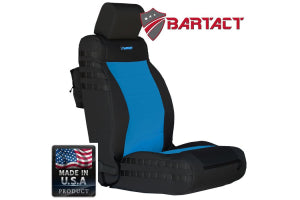 Bartact Tactical Series Front Seat Covers - Black/Blue, SRS-Compliant